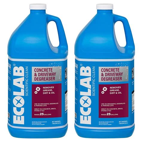 parking lot mud cleaner|ECOLAB 1 Gal. Concrete and Driveway Degreaser  .